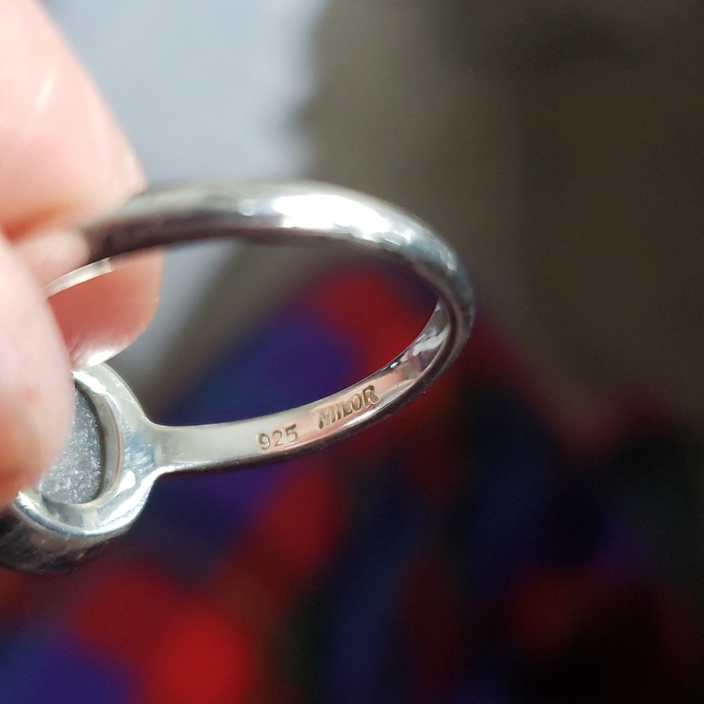 BLACK DRUZY RING SS 925 - Picture 5 of 5